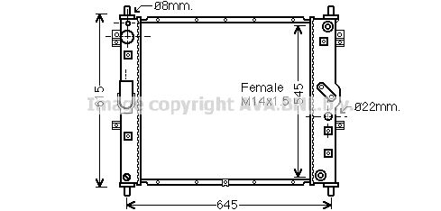 AVA QUALITY COOLING Radiators, Motora dzesēšanas sistēma DW2089